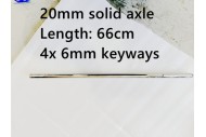 20MM 660mm 66cm GO KART TRIKE AXLE 6MM KEYWAYS SLIDER TRIKE SOLID AXLE