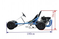 200CC 6.5HP Go Kart Dune Buggy QUAD 4 Stroke Upgraded Adult/Kids Sizes