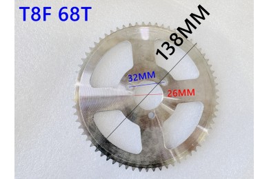 68 Teeth T8F Rear Back Chain Sprocket Cog PIT PRO TRAIL QUAD DIRT BIKE ATV KART