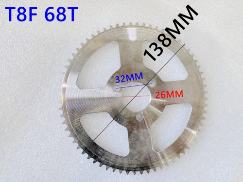 68 Teeth T8F Rear Back Chain Sprocket Cog PIT PRO TRAIL QUAD DIRT BIKE ATV KART