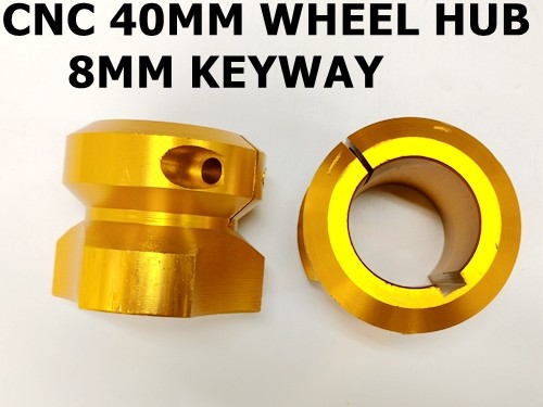 Wheel Hub SPROCKET DISC CARRIER HUB 40MM AXLE WITH 8MM KEYWAY 3 STUD KART TRIKE