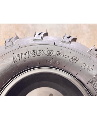 18x9.5-8 8 inch Wheel Rim Tyre Quad ATV Buggy Gokart 4 Stud Complete Wheel