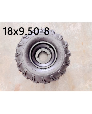 18x9.5-8 8 inch Wheel Rim Tyre Quad ATV Buggy Gokart 4 Stud Complete Wheel