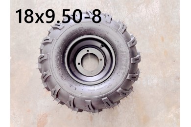 18x9.5-8 8 inch Wheel Rim Tyre Quad ATV Buggy Gokart 4 Stud Complete Wheel