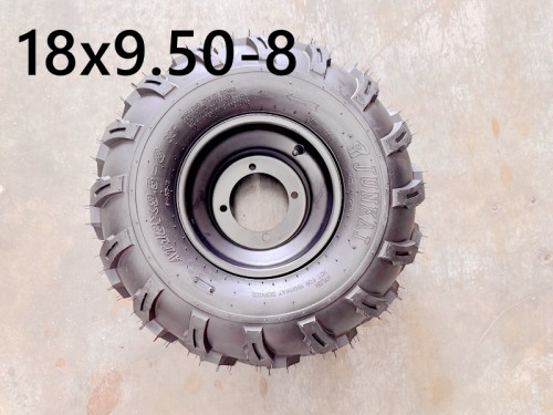 18x9.5-8 8 inch Wheel Rim Tyre Quad ATV Buggy Gokart 4 Stud Complete Wheel