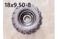 18x9.5-8 8 inch Wheel Rim Tyre Quad ATV Buggy Gokart 4 Stud Complete Wheel