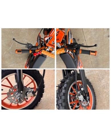 MX49 49CC DIRT BIKE KIDS PEE WEE MOTORCYCLE ATV 50CC HYDRAULIC BRAKES ORANGE