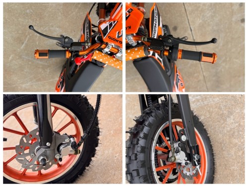 MX49 49CC DIRT BIKE KIDS PEE WEE MOTORCYCLE ATV 50CC HYDRAULIC BRAKES ORANGE