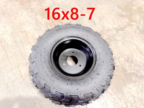 7 inch Wheel Rim Tyre Quad Bike ATV Buggy Gokart 3 Stud 16 X 8-7" Trike Project