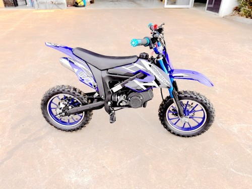 49CC MINI MOTOR DIRT BIKE KIDS POCKET ROCKET PEE WEE MOTORCYCLE ATV 50CC BLUE