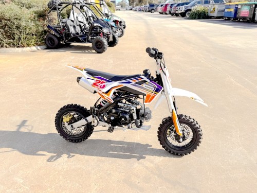 70cc Dirt Bike Trail Pit Bike Motor Electric Start Auto STINGRAY Junior Bike Kid Orange
