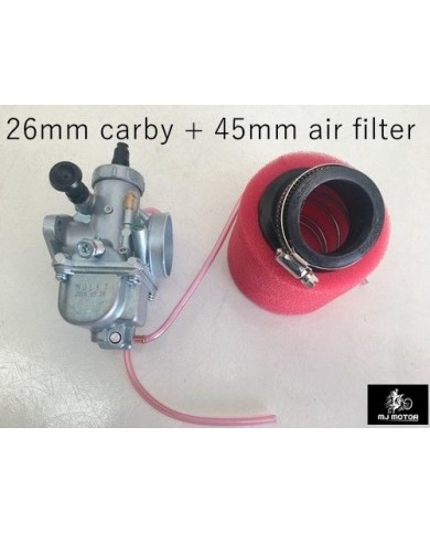 26mm Carby Carburetor + Foam Air Filter 110cc 125cc PIT Quad Dirt Bike ATV Buggy 26mm Carby Carburetor + Foam Air Filter 110cc 125cc PIT Quad Dirt Bike ATV Buggy