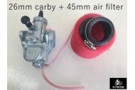 26mm Carby Carburetor + Foam Air Filter 110cc 125cc PIT Quad Dirt Bike ATV Buggy 26mm Carby Carburetor + Foam Air Filter 110cc 125cc PIT Quad Dirt Bike ATV Buggy
