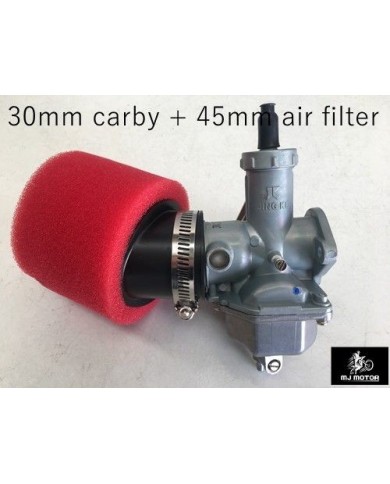 30mm Carby Carburetor + Foam Air Filter 110cc 125cc PIT Quad Dirt Bike ATV Buggy 30mm Carby Carburetor + Foam Air Filter 110cc 125cc PIT Quad Dirt Bike ATV Buggy