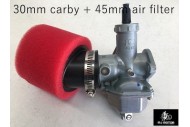 30mm Carby Carburetor + Foam Air Filter 110cc 125cc PIT Quad Dirt Bike ATV Buggy