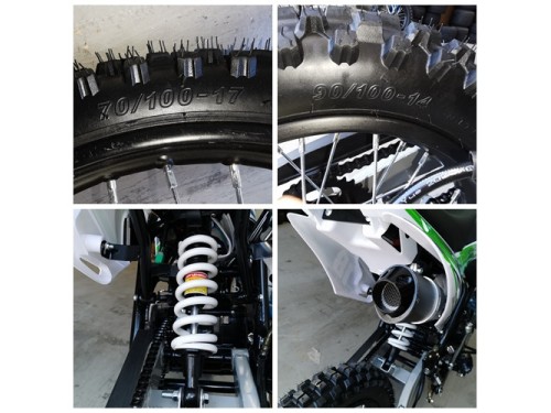 125CC PIT MOTOR DIRT BIKE TRAIL MOTOCROSS PRO KICK START 14/17 BIG WHEEL ORANGE