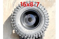16X8-7" 7 inch Wheel Rim Tyre Bike ATV Buggy Gokart 3 Stud Complete Wheel Black