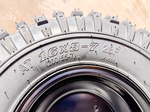 16X8-7" 7 inch Wheel Rim Tyre Bike ATV Buggy Gokart 3 Stud Complete Wheel Black