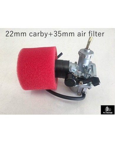 22mm Carby Carburetor + Foam Air Filter 110cc 125cc PIT Quad Dirt Bike ATV Buggy 22mm Carby Carburetor + Foam Air Filter 110cc 125cc PIT Quad Dirt Bike ATV Buggy