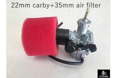 22mm Carby Carburetor + Foam Air Filter 110cc 125cc PIT Quad Dirt Bike ATV Buggy
