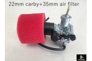 22mm Carby Carburetor + Foam Air Filter 110cc 125cc PIT Quad Dirt Bike ATV Buggy