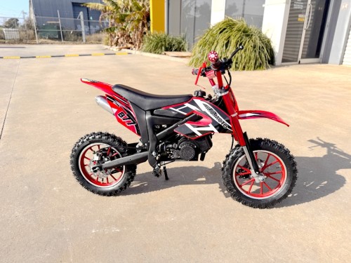 49CC DIRT BIKE KIDS PEE WEE MOTORCYCLE ATV 50CC HYDRAULIC BRAKES RED