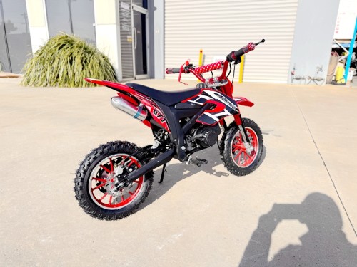 49CC DIRT BIKE KIDS PEE WEE MOTORCYCLE ATV 50CC HYDRAULIC BRAKES RED