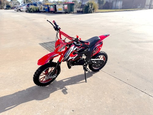 49CC DIRT BIKE KIDS PEE WEE MOTORCYCLE ATV 50CC HYDRAULIC BRAKES RED