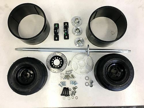 25mm 850mm Axle Slider Drift Trike GoKart Wheels Sleeves 11x7.1-5