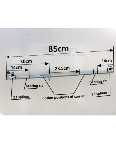 25mm 850mm Axle Slider Drift Trike GoKart Wheels Sleeves 11x7.1-5