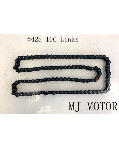 Black 428 106 Links Drive Chain + Joiner Link PIT Quad Dirt Bike Buggy Trike Black 428 106 Links Drive Chain + Joiner Link PIT Quad Dirt Bike Buggy Trike