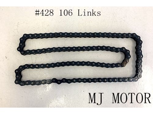 Black 428 106 Links Drive Chain + Joiner Link PIT Quad Dirt Bike Buggy Trike
