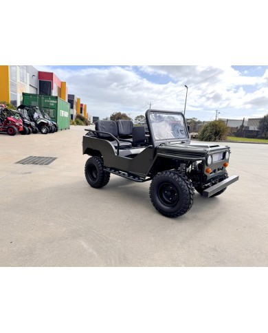 Mini Willys Jeep 1kW 48V Electric Ride On Buggy 2 Seater Kids/Teens Army Green Mini Willys Jeep 1kW 48V Electric Ride On Buggy 2 Seater Kids/Teens Army Green