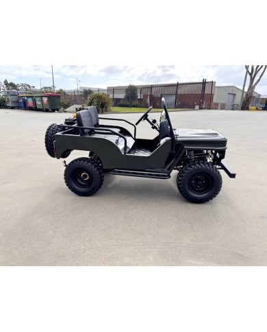 Mini Willys Jeep 1kW 48V Electric Ride On Buggy 2 Seater Kids/Teens Army Green Mini Willys Jeep 1kW 48V Electric Ride On Buggy 2 Seater Kids/Teens Army Green