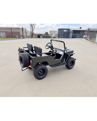 Mini Willys Jeep 1kW 48V Electric Ride On Buggy 2 Seater Kids/Teens Army Green Mini Willys Jeep 1kW 48V Electric Ride On Buggy 2 Seater Kids/Teens Army Green