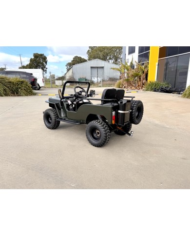 Mini Willys Jeep 1kW 48V Electric Ride On Buggy 2 Seater Kids/Teens Army Green Mini Willys Jeep 1kW 48V Electric Ride On Buggy 2 Seater Kids/Teens Army Green