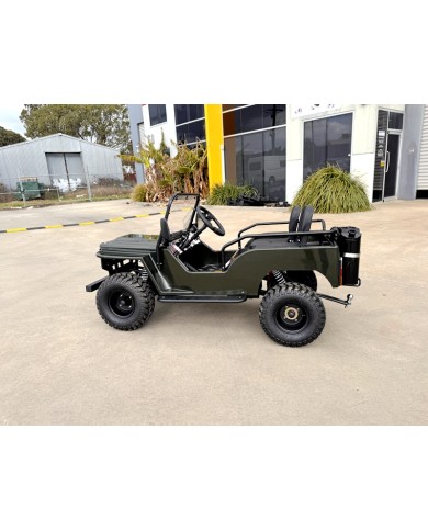 Mini Willys Jeep 1kW 48V Electric Ride On Buggy 2 Seater Kids/Teens Army Green Mini Willys Jeep 1kW 48V Electric Ride On Buggy 2 Seater Kids/Teens Army Green
