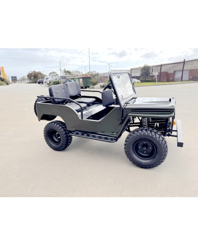 Mini Willys Jeep 1kW 48V Electric Ride On Buggy 2 Seater Kids/Teens Army Green Mini Willys Jeep 1kW 48V Electric Ride On Buggy 2 Seater Kids/Teens Army Green