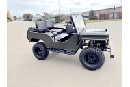 Mini Willys Jeep 1kW 48V Electric Ride On Buggy 2 Seater Kids/Teens Army Green
