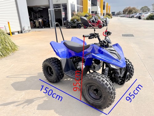 150CC ATV Sport Quad 4 Wheel Buggy Semi Auto ZOOMER BLUE kids Adults Off-road