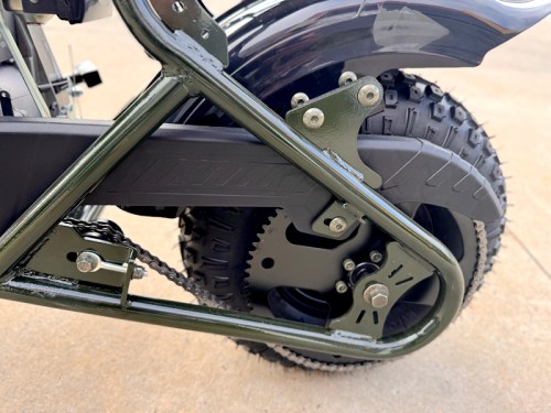 Trooper 105 Mini Bike Kids Adults Bike Military Style Off-Road Bike Green