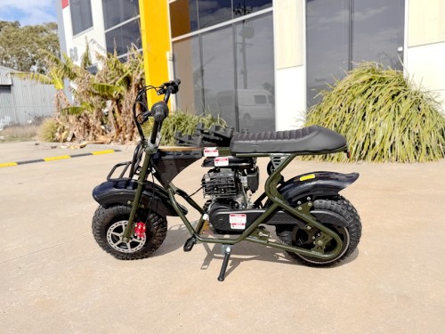 Trooper 105 Mini Bike Kids Adults Bike Military Style Off-Road Bike Green