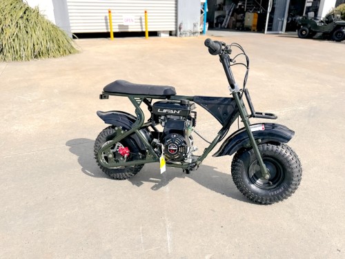 Trooper 105 Mini Bike Kids Adults Bike Military Style Off-Road Bike Green