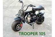 Trooper 105 Mini Bike Kids Adults Bike Military Style Off-Road Bike Green