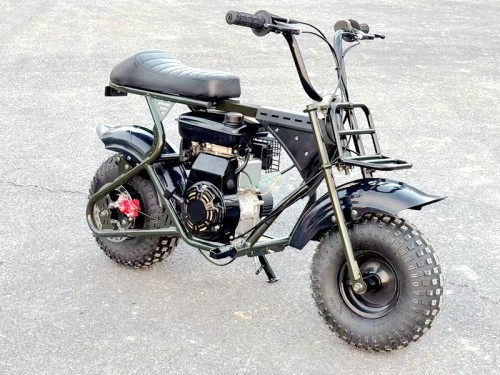 Trooper 105 Mini Bike Kids Adults Bike Military Style Off-Road Bike Green