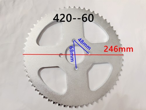 60 Teeth 420 Rear Back Chain Sprocket Cog PIT PRO TRAIL QUAD DIRT BIKE ATV KART
