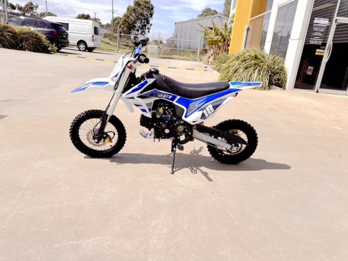 110cc Dirt Bike Trail Pit Bike Motor Electric Start Semi Auto Junior Bike Kid Blue