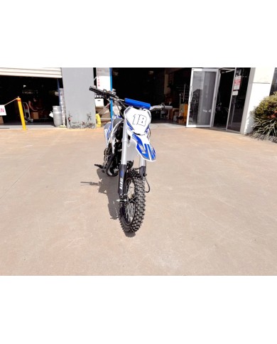 110cc Dirt Bike Trail Pit Bike Motor Electric Start Semi Auto Junior Bike Kid Blue 110cc Dirt Bike Trail Pit Bike Motor Electric Start Semi Auto Junior Bike Kid Blue