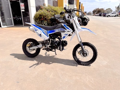 110cc Dirt Bike Trail Pit Bike Motor Electric Start Semi Auto Junior Bike Kid Blue