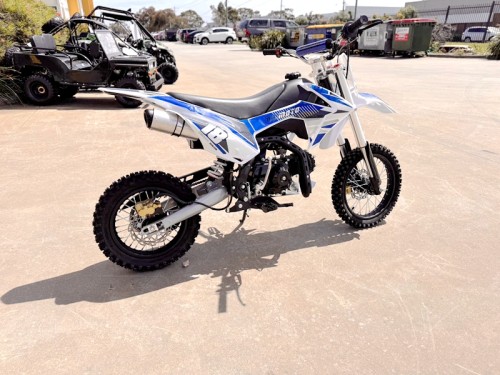 110cc Dirt Bike Trail Pit Bike Motor Electric Start Semi Auto Junior Bike Kid Blue